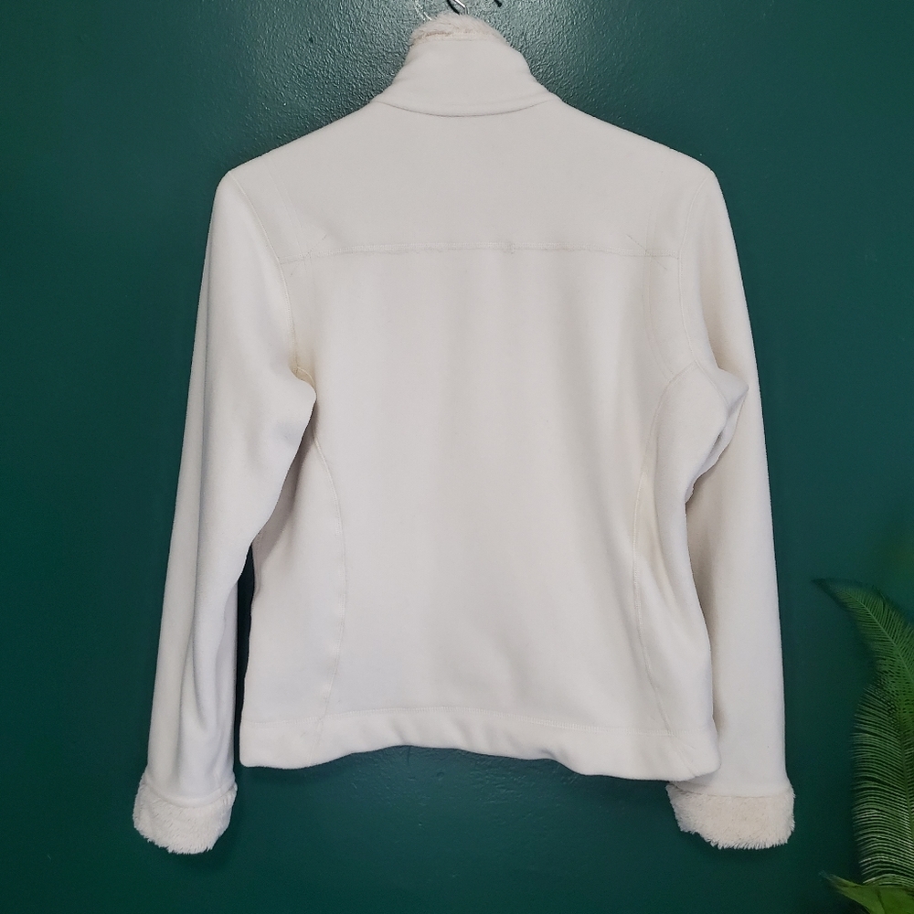 Patagonia Reversible Fleece Zip Up Jacket Ivory Md - Picture 10 of 13